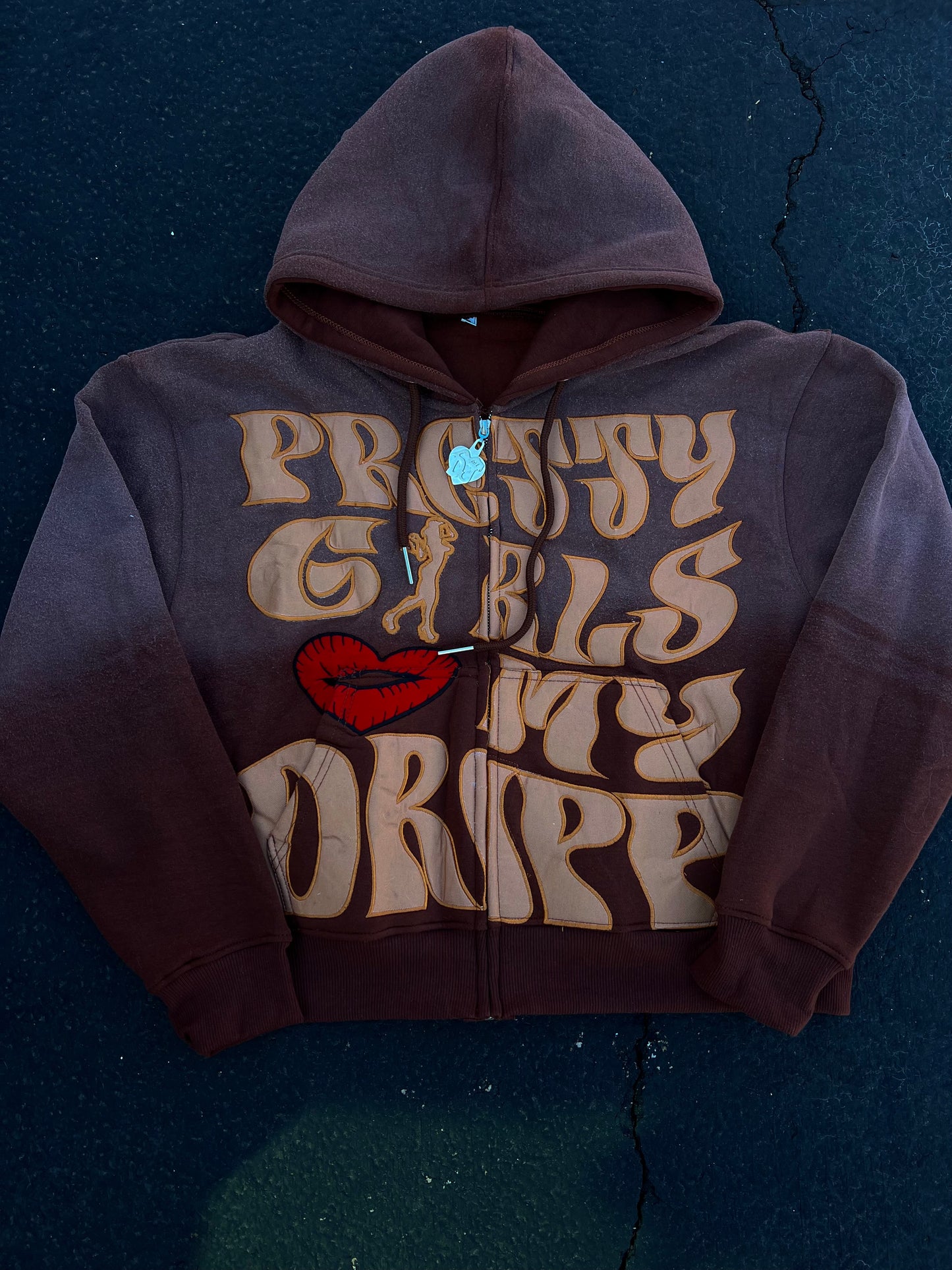 “Chocolate Cherry” PGS Heart My Dripp Zipup