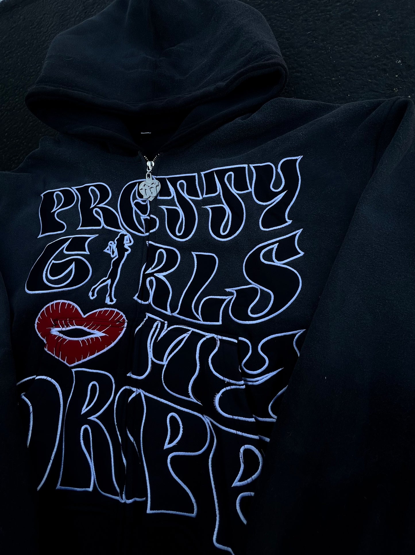 “Metallic Black” PGS Heart My Dripp Zipup