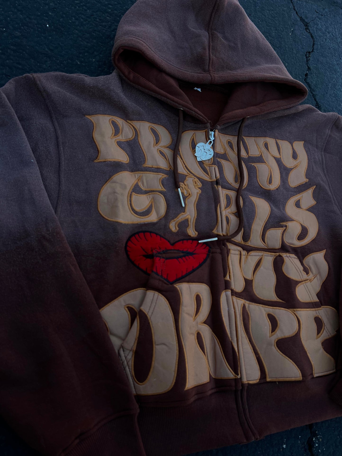 “Chocolate Cherry” PGS Heart My Dripp Zipup