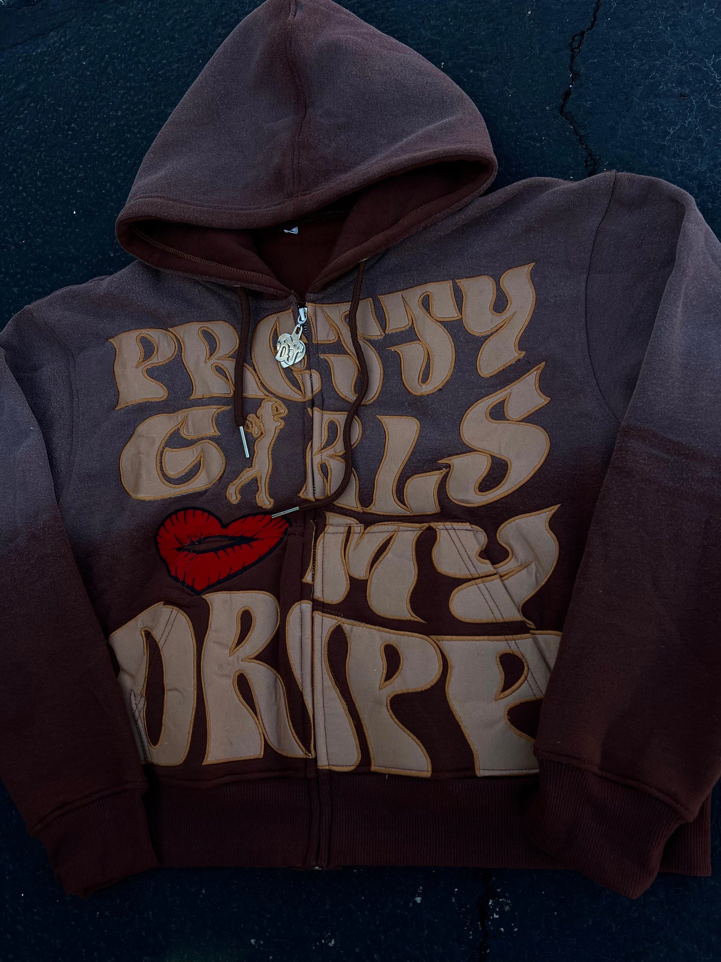 “Chocolate Cherry” PGS Heart My Dripp Zipup