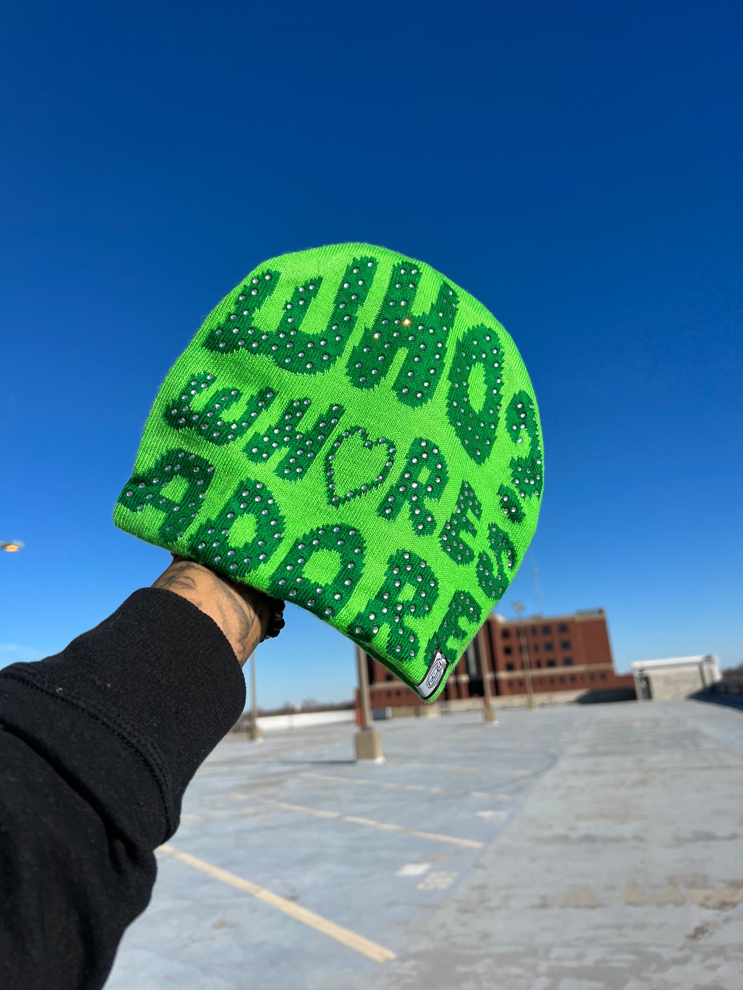 Green “WWA” Beanie