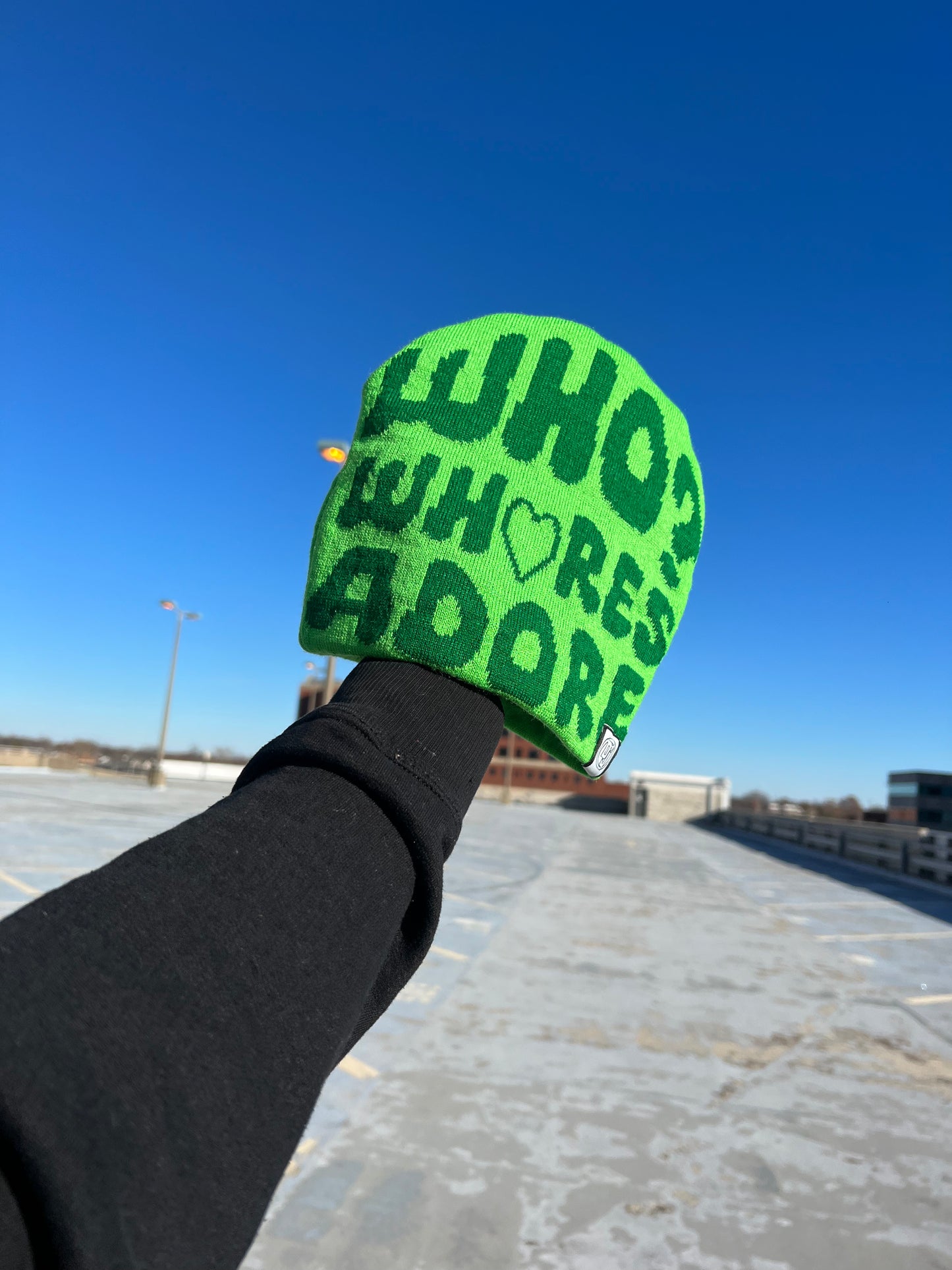 Green “WWA” Beanie